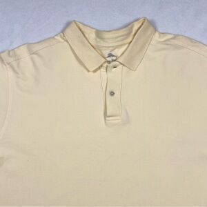 Tommy Bahama Polo Shirt XXL Mens Cotton Short Sleeve Soft Yellow Casual Golf